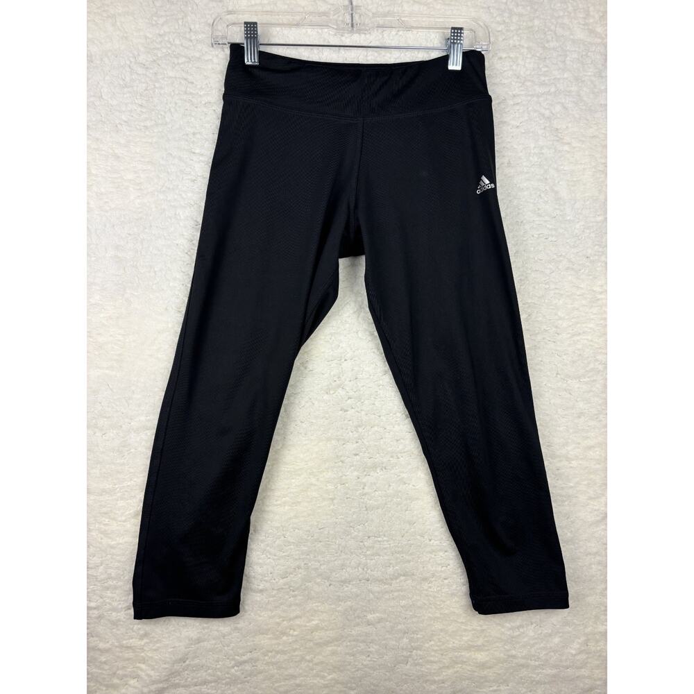 Adidas Climalite Black Capri Leggings Sz S Moisture-Wicking Workout Pants